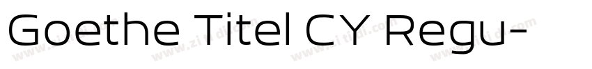 Goethe Titel CY Regu字体转换